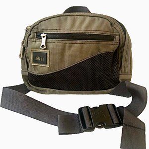 REI Fanny Pack Waist Hip Belt Bag LODE Multiple Compartments Khaki Brown